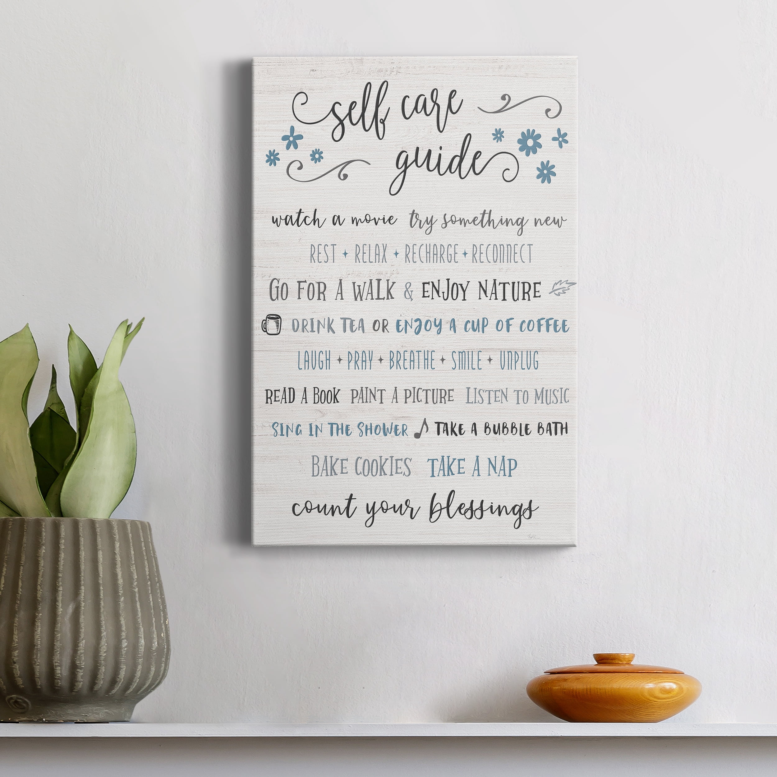 Guide to Self Care Premium Gallery Wrapped Canvas - Ready to Hang - 12 x 18