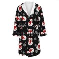 thumbnail image 4 of Peignoirs pour Femmes Peignoir Long Chaud Tendance à Manches Longues d'Hiver Pyjama Robe de Nuit, 4 of 5