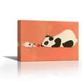 thumbnail image 1 of The Pug and The Panda - Contemporary Fine Art Giclee on Canvas Gallery Wrap - wall décor - Art painting - 27 x 19 Inch - Ready to Hang, 1 of 2