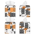 thumbnail image 2 of Yiaed Funny Cats Print Tissue Box Cover, PU Leather Decorative Organizer for Tabletop, Bathroom, Car, Office Creative Decorative, 2 of 7