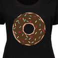thumbnail image 4 of Inktastic Brown Donut, Donut With Colorful Sprinkles, Frosting Women's Plus Size T-Shirt, 4 of 5