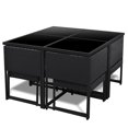 thumbnail image 2 of vidaXL 9 Piece Outdoor Dining Set with Cushions Poly Rattan Black, 2 of 4