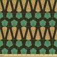 thumbnail image 2 of Ambesonne Vegetable Fabric by the Yard Upholstery, Carrots Diet Healthy Food, 3 Yards, Dark Brown Jade Green, 2 of 5
