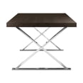 thumbnail image 3 of Pangea Home Alexa Modern Wood & High Polished Steel Dining Table in Espresso, 3 of 11