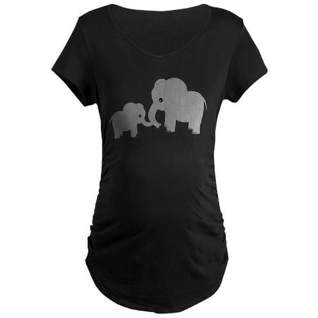 CafePress - Cute Elephants Mom And Baby Maternity T-Shirt - Maternity Dark T-Shirt