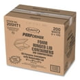 thumbnail image 2 of Dart Foam Hinged Lid Containers, 1-Compartment, 6.4 x 9.3 x 2.9, White, 100/Pack, 2 Packs/Carton, 2 of 8