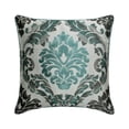 thumbnail image 1 of Cushion Covers For Couch, Blue 22"x22" (55x55 cm) Throw Pillows, Silk Damask Throw Pillows For Couch, Damask Pattern Contemporary Style - Damask Symphony, 1 of 3
