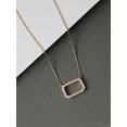 thumbnail image 4 of Imperial 1/10Ct TDW Diamond Rectangle Shape Pendant Neclace in Rose Gold Plated S925 Sterling Silver (H-I, I2), 4 of 6