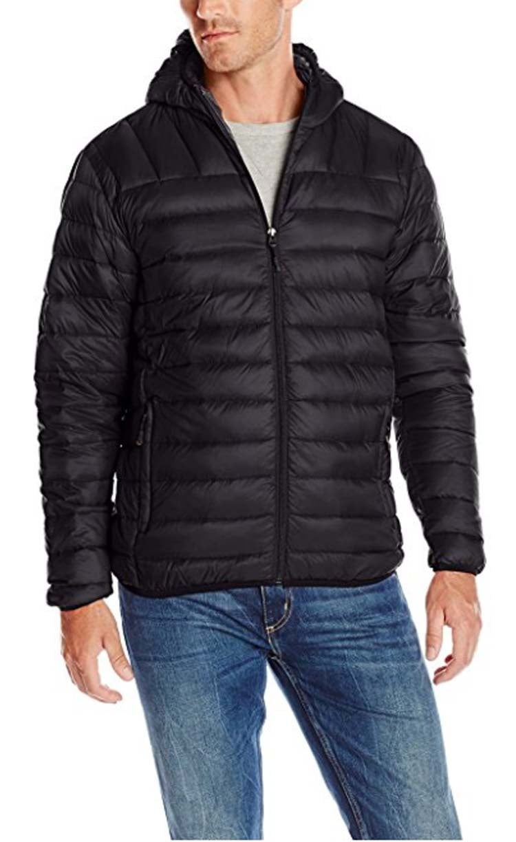 Mens Hooded Down Packable Jacket 