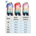thumbnail image 2 of Deago Women's Tie Dye Blouse Summer Short Sleeve Round Neck Tops Shirts Loose Casual Tunic T-Shirt (Pink, 3XL), 2 of 6