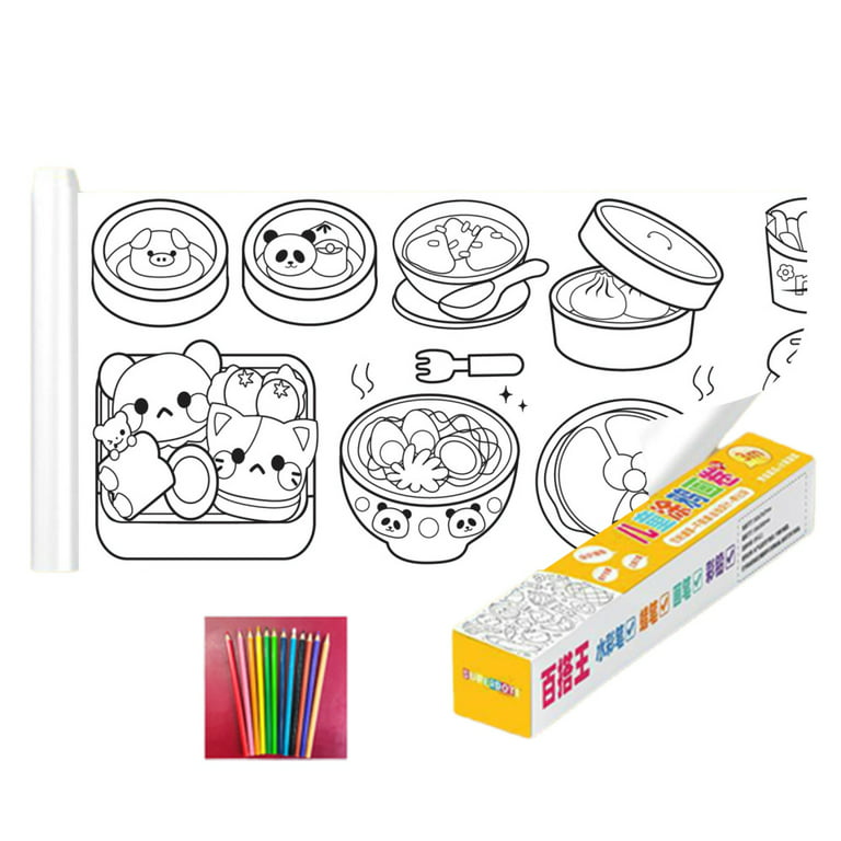Coloring Paper Roll for Kids Safe Smooth Material Easy to Stick
