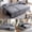 Gray, variant on LLappuil 84" Sectional Sofa, Sectional Couch with Pull Out Sofa Bed Convertible Sofa Bed, Corduroy Sofa Couch with Storage Chaise, Small Desktop, Cup Holders, Charging Port for Living Room Green