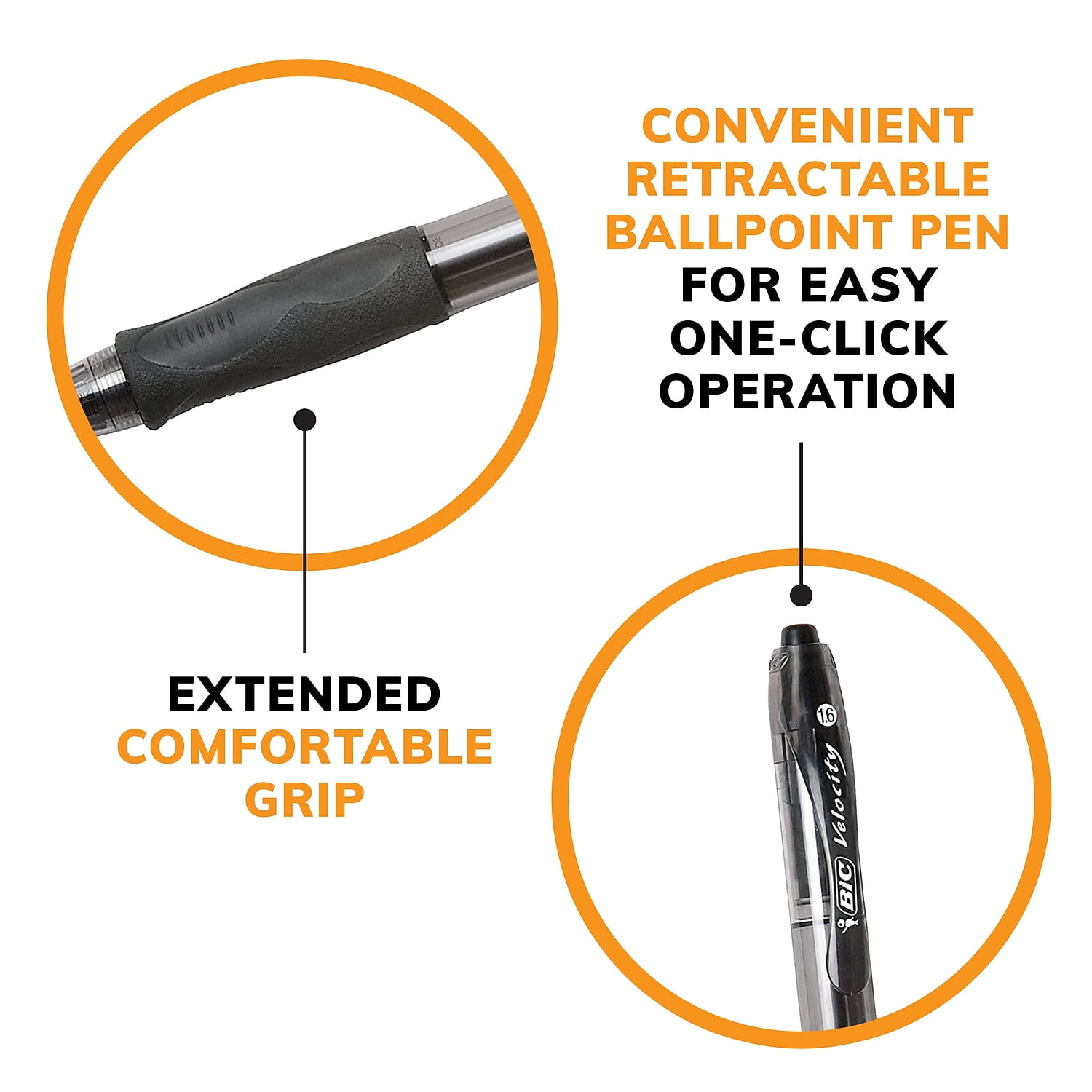 BIC Glide Bold Retractable Ballpoint Pens, Black Ink, 4-Pack