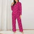 thumbnail image 2 of Sikiie Breast Cancer Awareness6 Women's Long-Sleeve Shirt and Full-Length Bottom Pajama Set (s-xxl)-Medium, 2 of 7