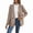 Khaki, variant on Womens Houndstooth Blazer Classic Vintage Office Jacket Long Sleeve