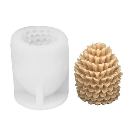 

Younar 3D Pine Cone Wax Mold | Christmas Pinecone Mold for Fondant | Pine Cones Shaped Silicone Mould Handmade Silicone Wax Moulds Christmas Pinecone Mold for DIY Baking Candy