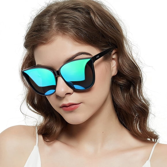 Gafas de Sol Polarizadas Oversize Ojo de Gato LVIOE para Mujeres