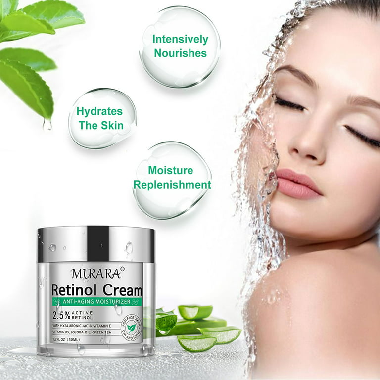 prøve lidenskab Flyselskaber Retinol Cream for Face by SEFUDUN - Face Moisturizer with 2.5% Retinol and  Hyaluronic Acid, Day & Night Anti Aging Cream for All Skin Types, 1.7 fl.oz  - Walmart.com