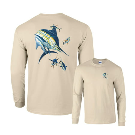 Marlin Fishing Long Sleeve T-Shirt 4 Yellowfin