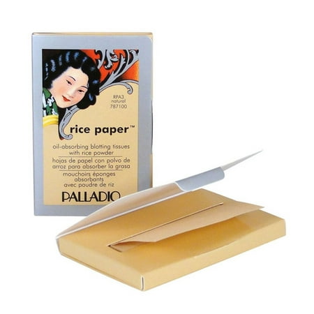 Palladio Rice Paper- Oil Absorbing Blotting Tissues W/ Rice Powder - Option : Warm Beige - 0.35 (Best Oil Absorbing Face Powder)