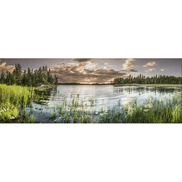 Sunset Over A Pond - Thunder Bay Ontario Canada Poster Print by Susan Dykstra, 44 x 16 - Large