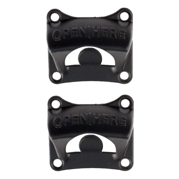 Wall Mount Bottle Opener, 2 PACK Vintage Style Wall Mounted Beer Bottle Opener, with Four Screws Black