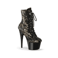 thumbnail image 2 of ADORE-1020SQ, 7" Heel 2 3/4 Platform Lace-Up Sequins Ankle Boot, 2 of 2