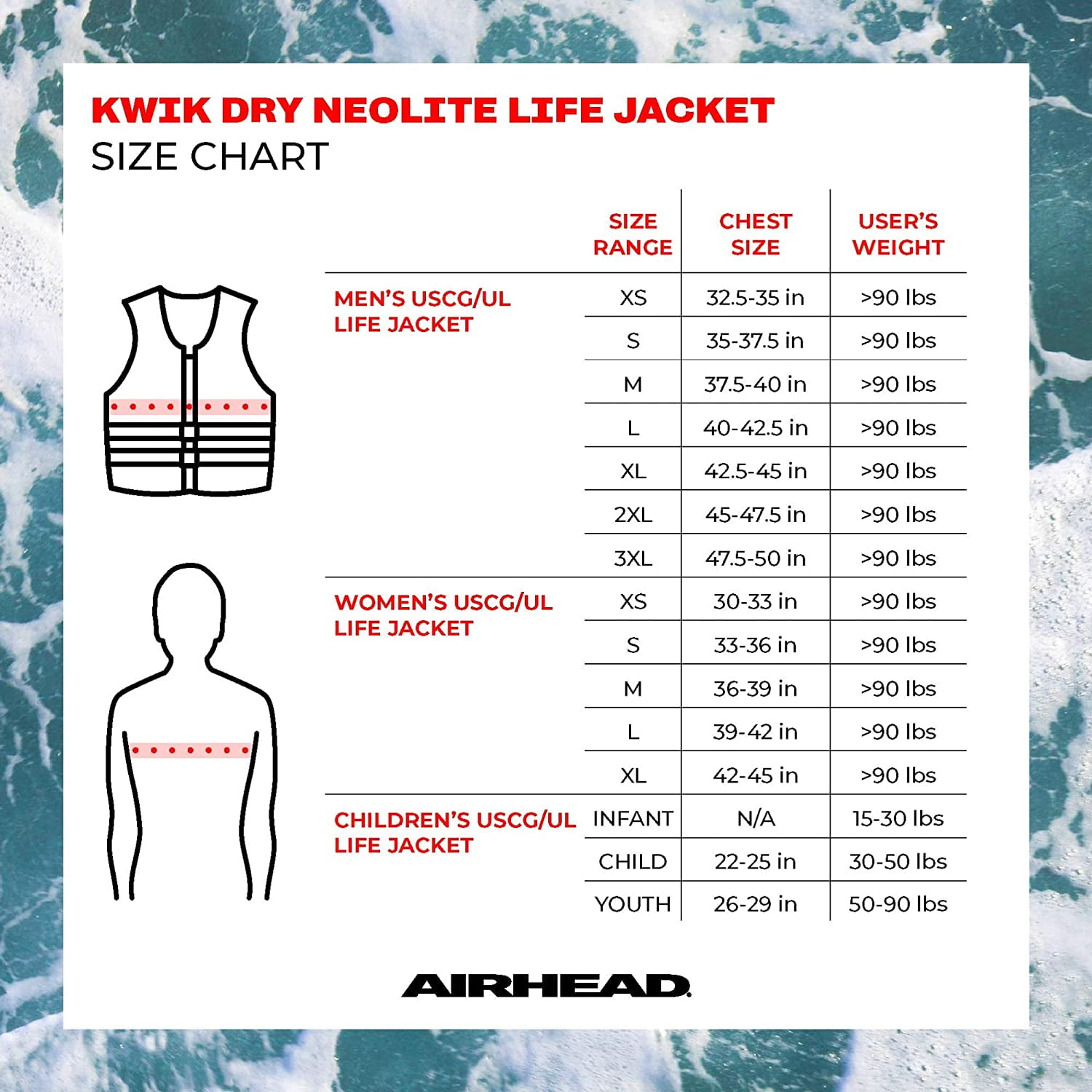 Youth Airhead Wicked Kwik-Dry Neolite Flex Vest Hot Pink 10077-03-B-HP