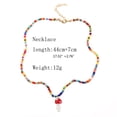 thumbnail image 5 of Milue Multicolor Beads Necklace Mushroom Pendant Necklace Ladies Jewelry Gifts, 5 of 10