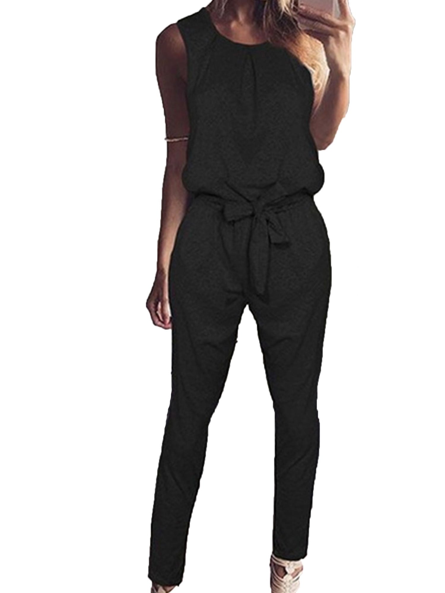 Women Floral Crepe Beach Cover Up Playsuit Jumpsuit Romper Trousers Clubwear