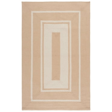 SAFAVIEH Braided Dedan Bordered Reversible Area Rug, Natural/Ivory, 8' x 10'