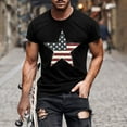 thumbnail image 2 of WREESH Men's Star & Striped T-Shirt USA Flag Lightweight Summer Athletic Top Muscle Tees, 2 of 5