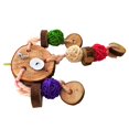 thumbnail image 2 of Xihbxyly Juguete para Pájaros, de Madera Natural, Apto para Masticar, Divertido para Trepar y Jugar, Ideal para Hacer Ejercicio, Ideal para Loros, Fácil de Instalar, 13 X 8 Cm., 2 of 7