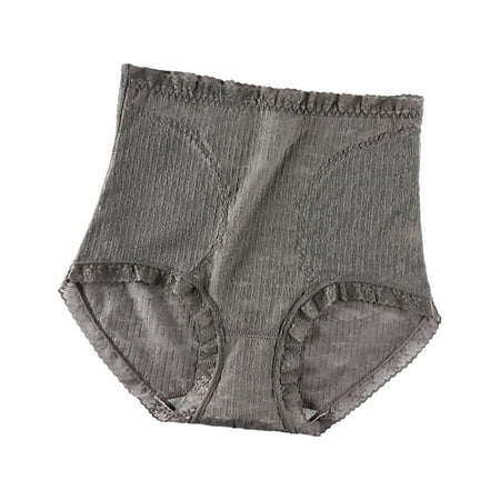 

High Waist Ladies Shapewear Ladies Belly Lifting Panties Solid Color Lace Trim Female Underpanty Panties Comfort Undergarments