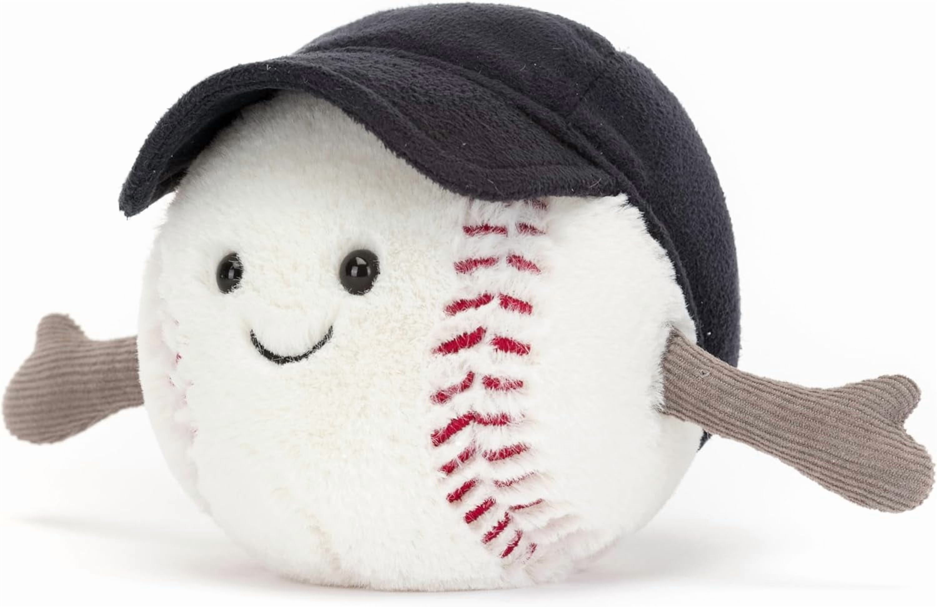Jellycat Amuseables Baseball Stuffed Toy, 4 inches - Baseball Plush for Sports Fans