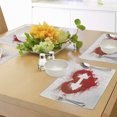 thumbnail image 4 of Ambesonne Fitness Place Mats Set of 4, Red Heart Dumbbell Art, Standard Size, Red and White, 4 of 6