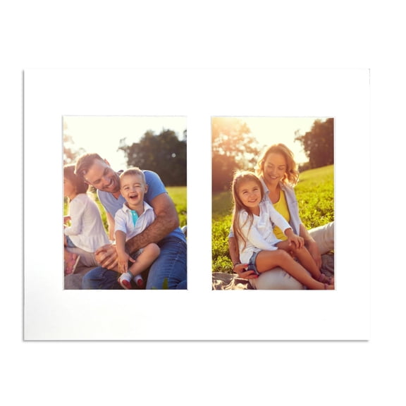 BARNWOODUSA Collage Mat for 2 8x10 Photos, Size 16x20 for 16x20 Picture Frame with 2 Openings for 8x10 Pictures, White Mat Only (No Frame)