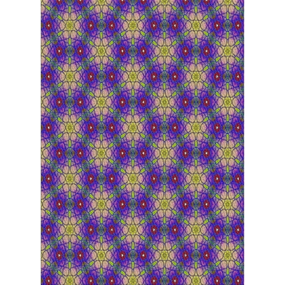 Ahgly Company Indoor Rectangle Patterned Bright Purple Novelty Area Rugs, 5' x 7'