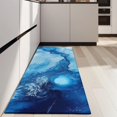 thumbnail image 4 of Blue Marble Pattern Kitchen Rug Mat,Kitchen Runner Rugs Non Skid Washable,Decorative Kitchen Floor Mats for Kitchen,Sink,Laundry,17"X47", 4 of 5