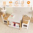 thumbnail image 2 of Kids Table and Chair Set, Toddler Desk with Storage Drawer, Wooden Activity Table with Detachable Tabletop, Suitable for Classroom,Home,Nursery,Playroom, 2 of 7