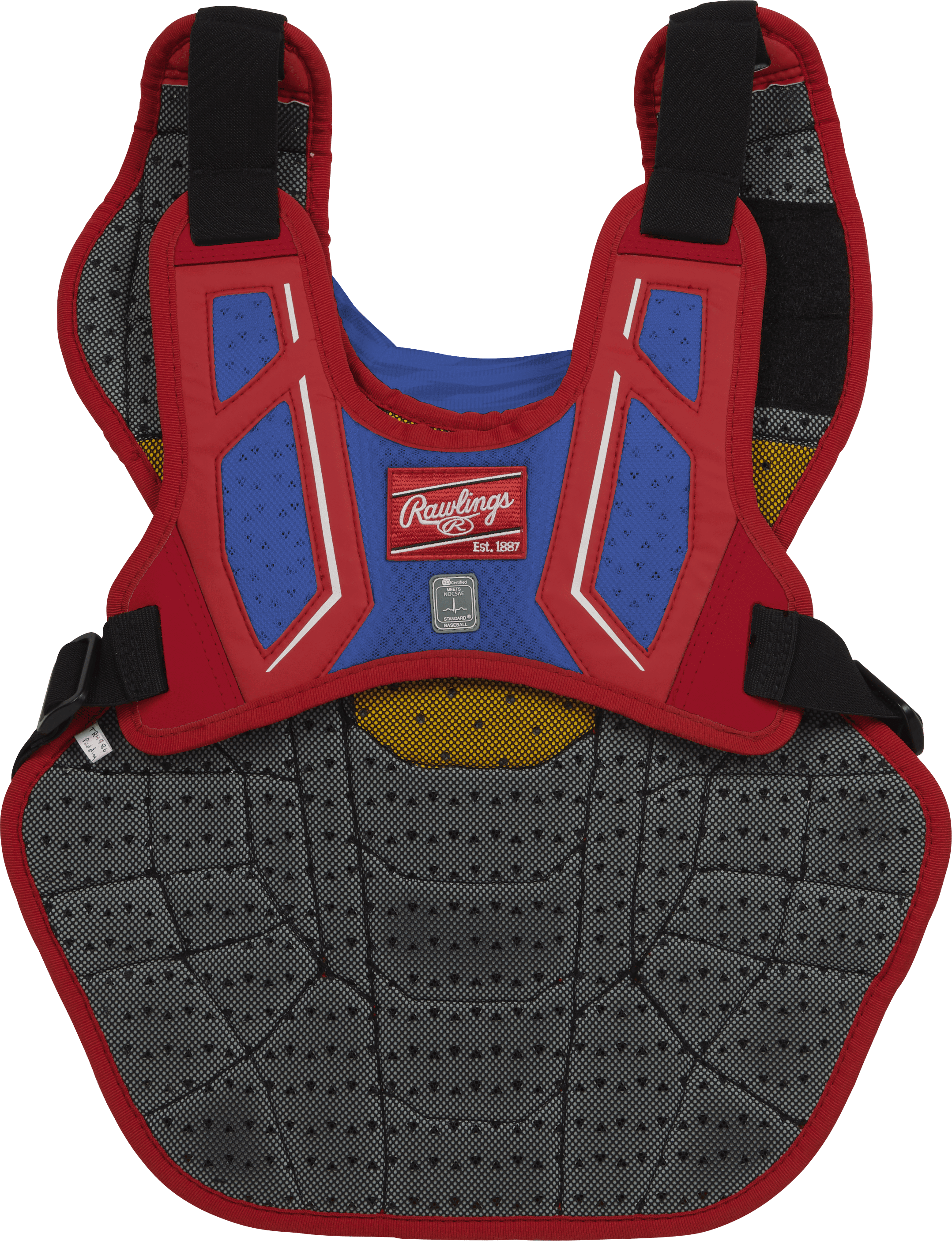 Rawlings Velo Baseball Intermediate Chest Protector | Royal/Scarlet | Intermediate