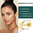 thumbnail image 4 of Titanium Dot Earrings 20G Hypoallergenic Disc Studs for Sensitive Ears Screw on Flat Back Nap Earrings, Cute Classic Jewelry Present for Women & Men, 4 of 7