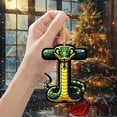 thumbnail image 3 of Colgante de Letra de Árbol de Navidad Acrílico 2D | Adorno con Inicial Verde | Decoración Navideña Impresa a Doble Cara | Regalo Familiar | Decoración para Fiestas, Árboles, Puertas y Mochilas de Nav, 3 of 5