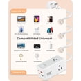 thumbnail image 2 of LENCENT Cargador USB C y PD 65W, Cargador Rápido GAN III Tech con 3 Tomas CA + 4 Puertos USB, Estaci, 2 of 7