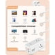 thumbnail image 2 of LENCENT Cargador USB C y PD 65W, Cargador Rápido GAN III Tech con 3 Tomas CA + 4 Puertos USB, Estaci, 2 of 7
