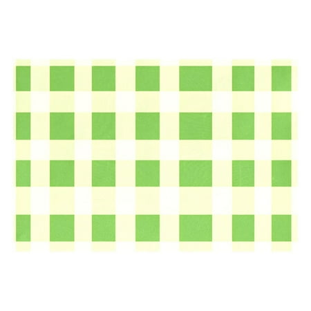 

Ryvnso 1 Piece Placemats Green Checkered Dining Mats Heat-Resistant Non-Slip Washable Table Mat