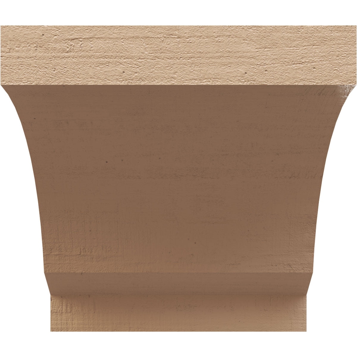 6"W x 6"D x 6"H Wide Moab Rough Cedar Woodgrain TimberThane Corbel, Primed Tan