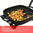 thumbnail image 6 of Caynel 12x12" Ceramic Electric Skillet - 1400W Nonstick, Glass Lid, 460°F Adjustable Temp for Frying, Baking, Steaming - Easy Clean & Space-Saving, 6 of 8