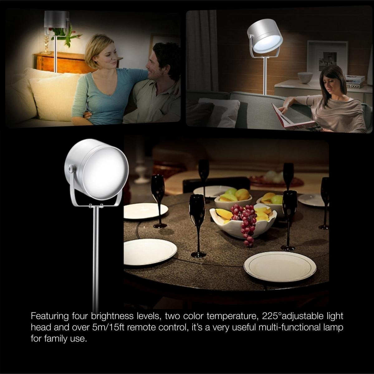 Oxyled Led Floor Lamps Light Dimmable Lamp With Remote Oxyled Led Floor Lamps Light Dimmable Lamp With Remote Control 700 Lumens 8 Brightness Levels For Living Room Bedroom Silver Com
