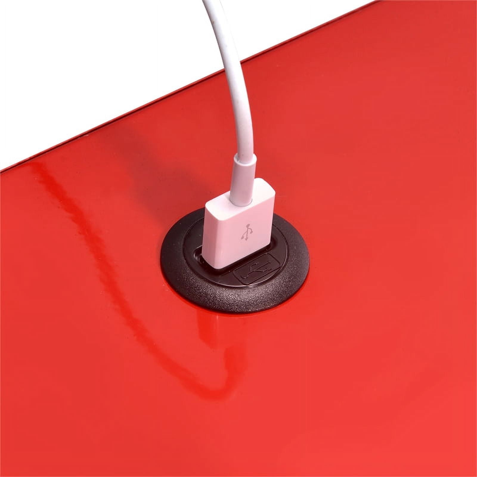 Picket House Furnishings Gemma Nightstand with USB Port in Red